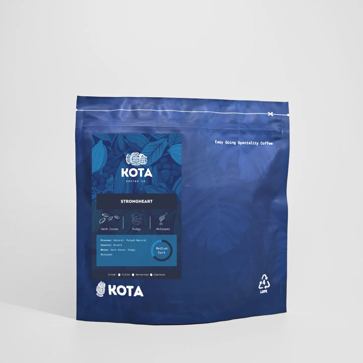 Kota coffee package on a white background