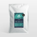 Kota coffee package with a label on a white background